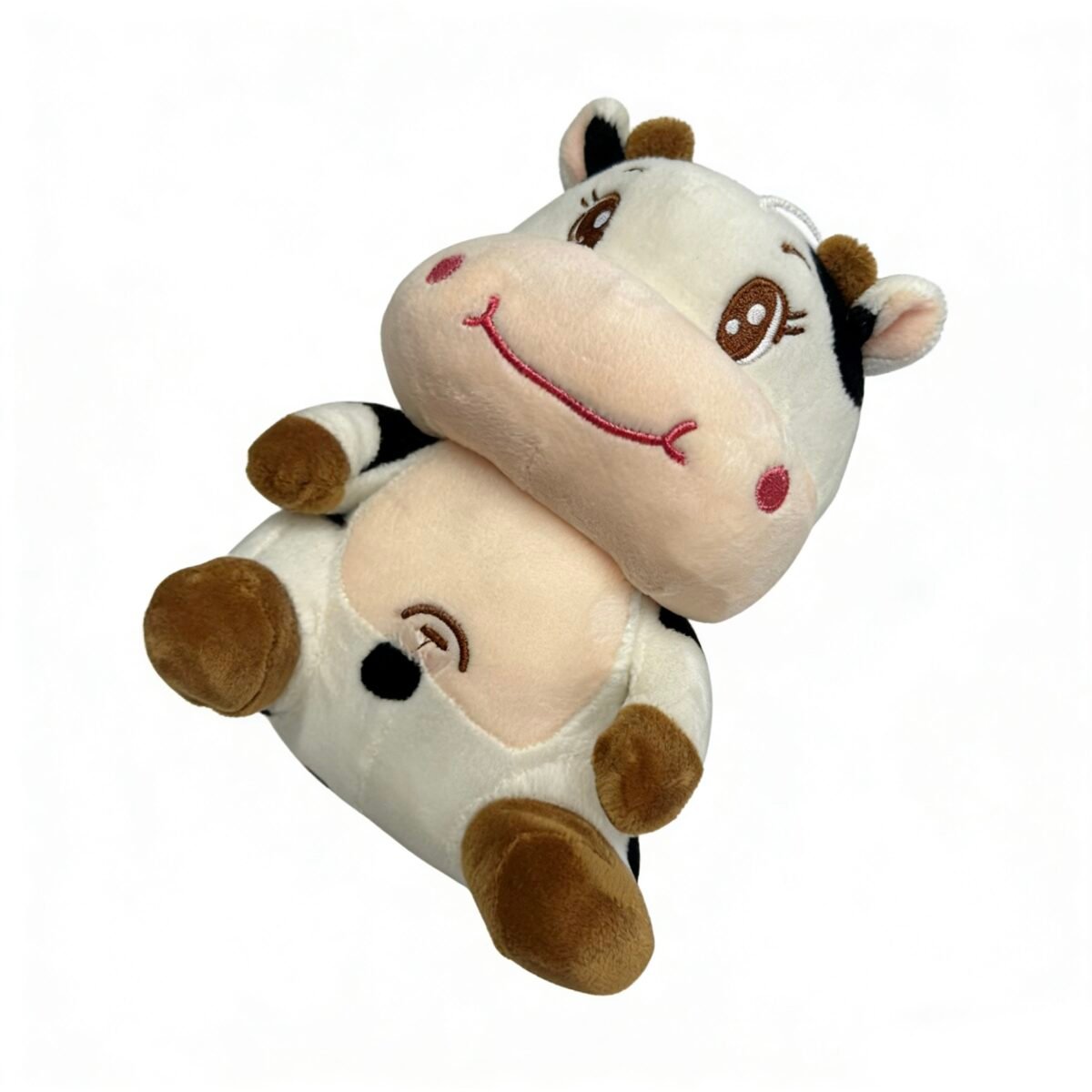 QL-1305 Peluche de Vaquita Gordita Súper Suave | Muñeco Tierno para Abrazar y Regalo Cute 23cm