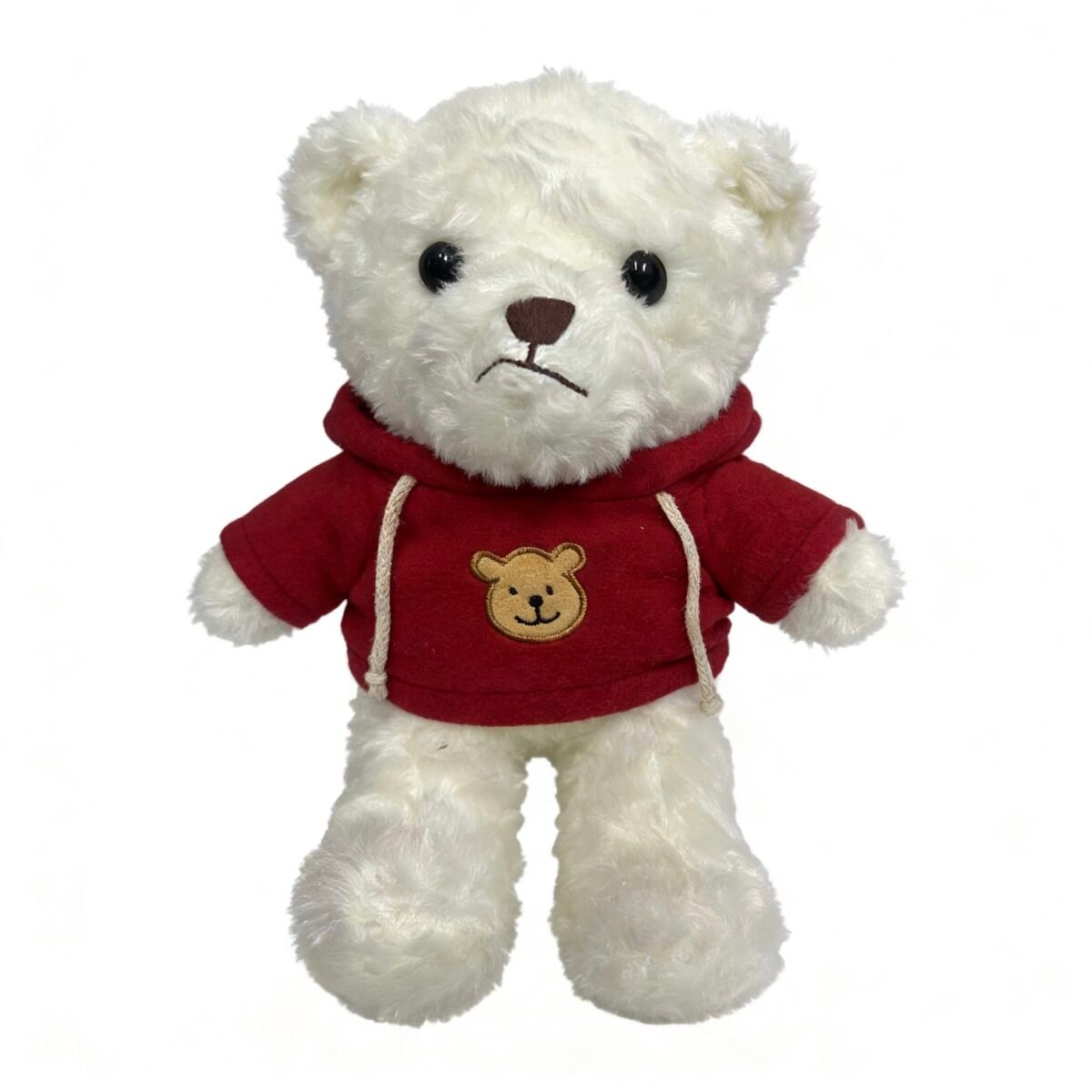 RD-1801 Peluche de Osito Suave con Sudadera Roja 28cm