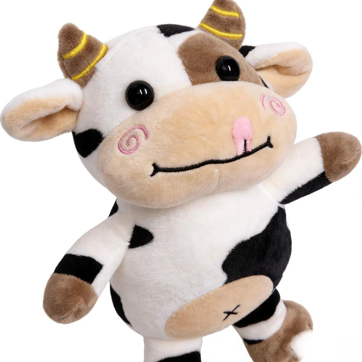 QL-1306 Peluche de Vaca Suave y Esponjosa | Muñeco Kawaii Adorable | Regalo Perfecto para Niños y Novia 23cm