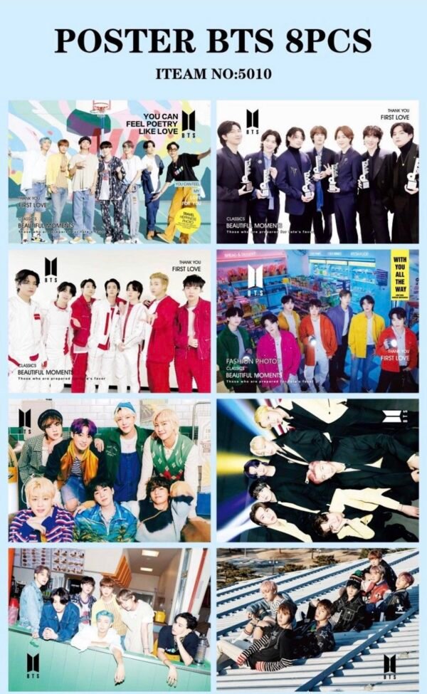 No.5010 BTS Poster con 8 pzs