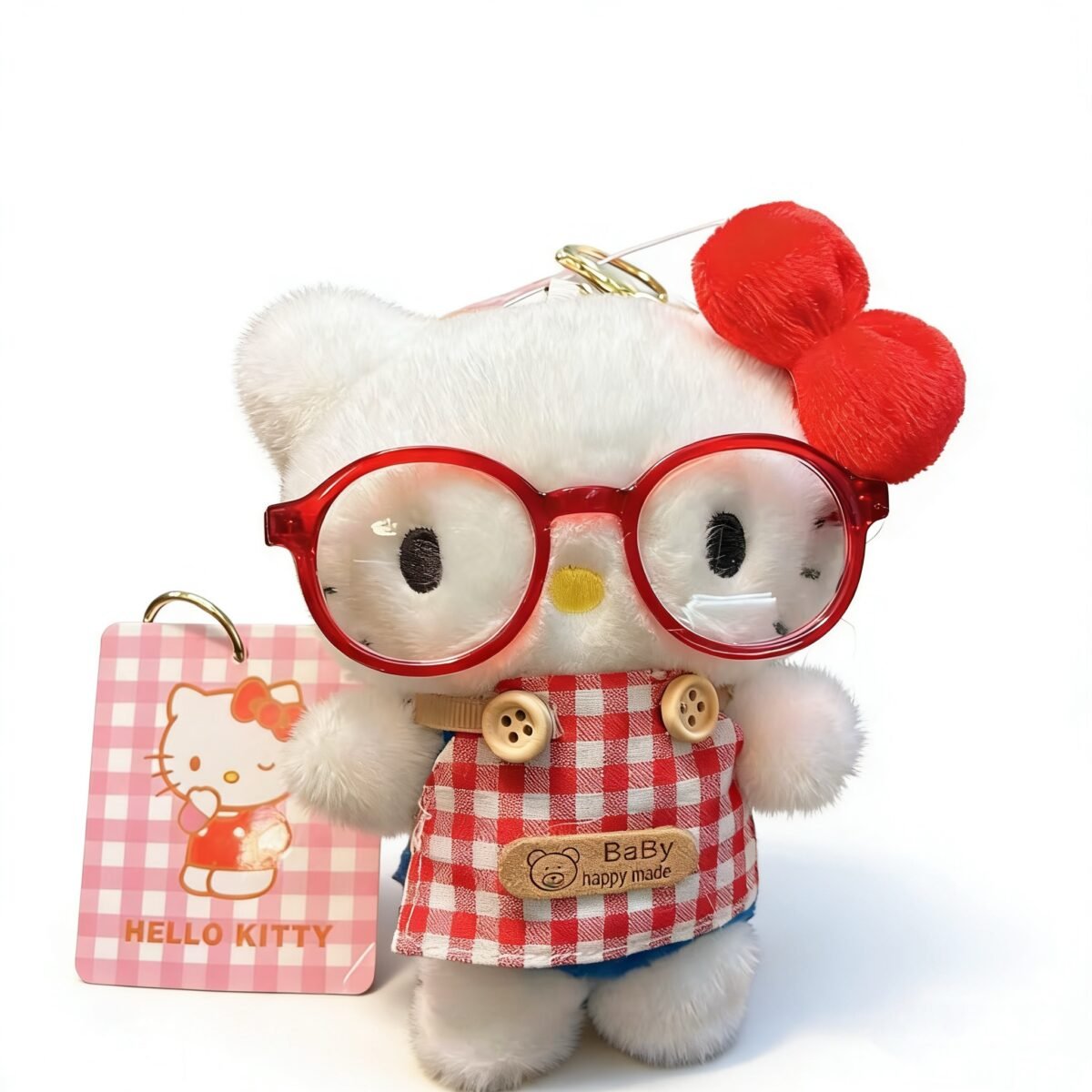 AR-2045 Llaveros de Peluche Sanrio Kitty con Lentes